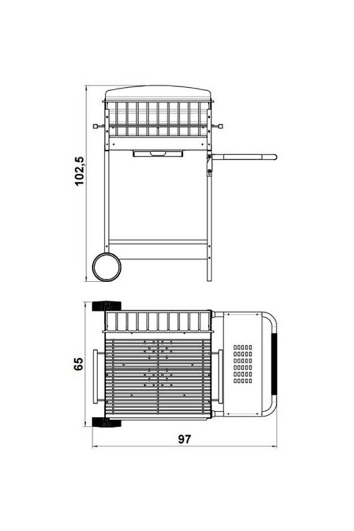 Grill Barbecue carbonella/legna Sunday Apollo 60