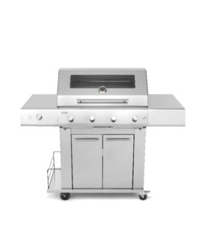 Barbecue carrellato a Gas Pianeta Grill Sun Grill 4 fuochi - In acciaio Inox